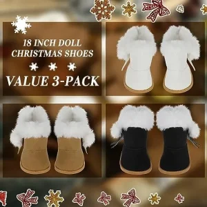 Bencailor 3 Pairs Doll Shoes