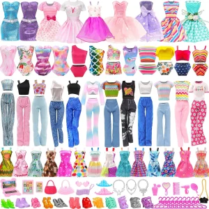 ENOCHT 51 PCS Doll Clothes and Accessories