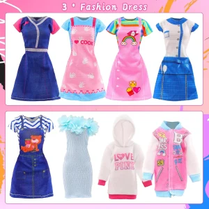 22 Pcs 11.5 Inch Girl Doll Clothes & Accessories